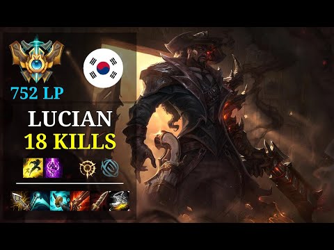 Lucian Top vs Sion - 18 kills - Lng Esports Flandre KR Challenger (752 LP) Patch 10.21