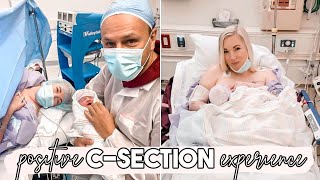 C-Section Birth Vlog | Repeat Cesarean (Positive Experience) | Baby Meets Big Sister