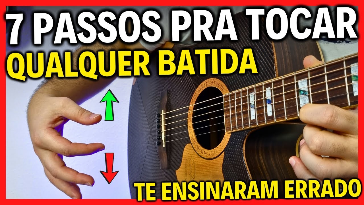 NUNCA SERÁ BOM DE RITMO se não entender isso - A forma CERTA de aprender batidas - Aula de violão
