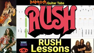 Lessons - RUSH - Guitar + Bass TABS Lesson
