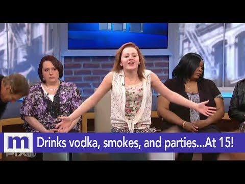 Drinks vodka, smokes, and parties...At only 15! | The Maury Show