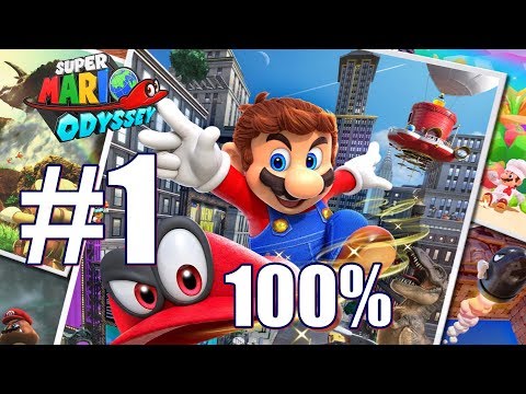 Super Mario Odyssey All Power Moon & Purple Hat Locations | Cap Kingdom 100% Walkthrough Part 1