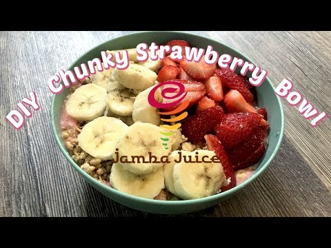 DIY CHUNKY STRAWBERRY BOWL (Jamba Juice Recipe) Ep. 3| The Stanley-Savea’s