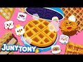 Waffle Song With Five Marshmallows Waffles Recipe Food Songs For Kids Waffle Time JunyTony