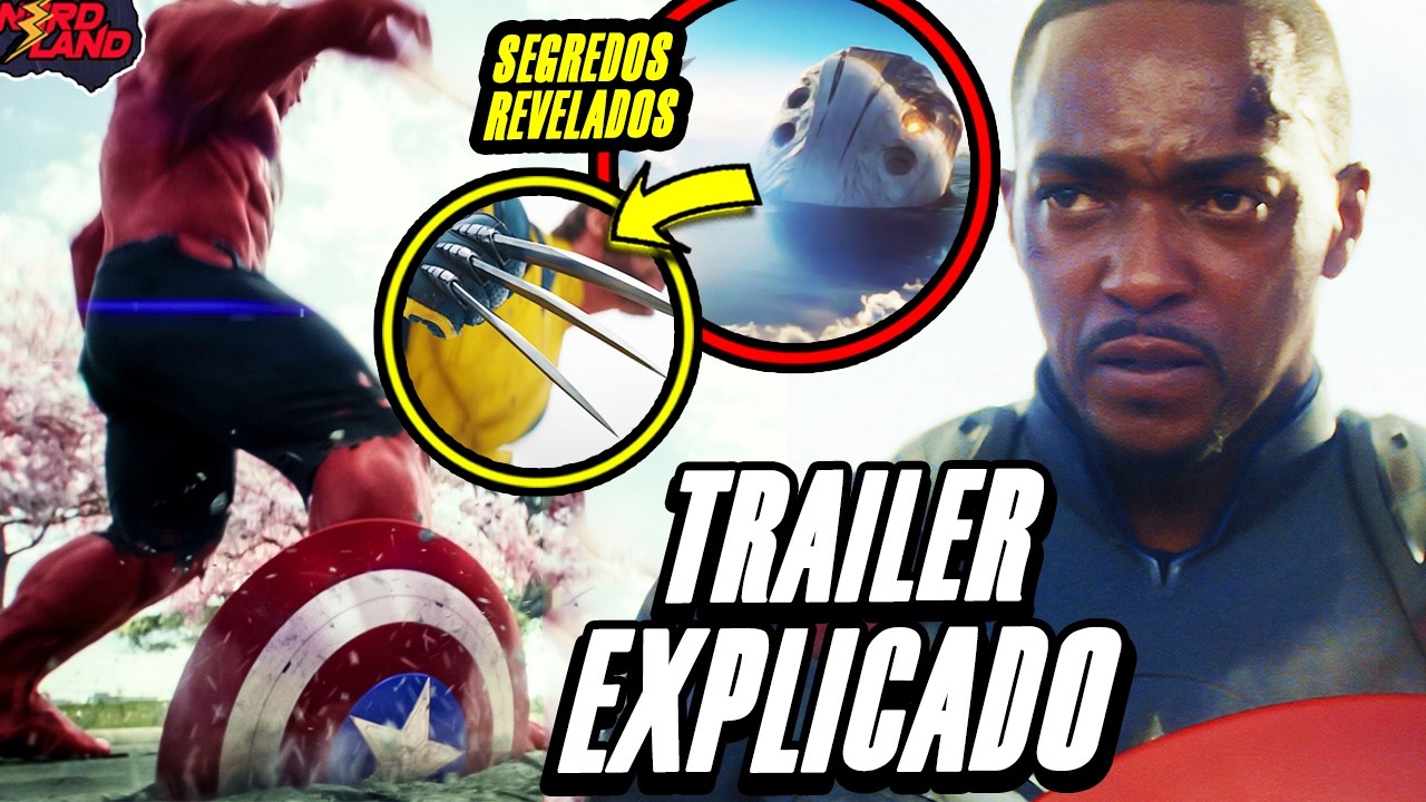 EXPLICADO! 51 DETALHES TRAILER CAPITÃO AMERICA 4 ADMIRÁVEL MUNDO NOVO: HULK VERMELHO E O ADAMANTIUM