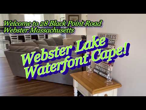 Webster Lake Waterfront Cape at 28 Black Point Road, Webster MA!