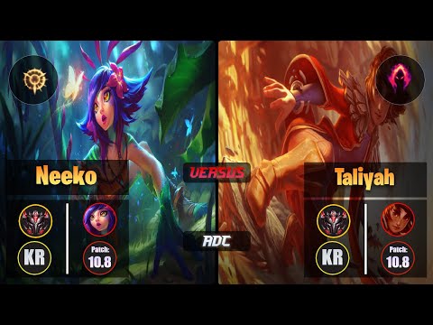 GrandMaster NEEKO [Press the Attack] (ADC) VS  TALIYAH - Grandmaster KR Patch 10.8