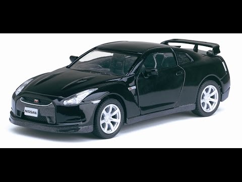 Металлическая машинка Kinsmart 1:36 «2009 Nissan GT-R R35» KT5340D инерционная / Черный