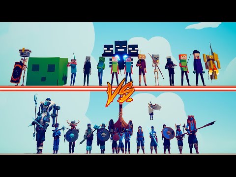 MEGA VIKING TEAM vs MINECRAFT TEAM - Totally Accurate Battle Simulator | TABS
