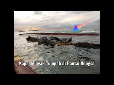 Kapal Minyak Tumpah Di Pantai Nongso Perairan Batam