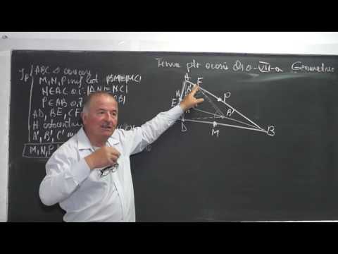 2/2 Lectia 1008 Conciclitatea celor 9 puncte dintr-un triunghi Cercul Euler - Tema geometrie Clasa 7