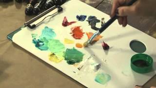 Pintar un cuadro abstracto con Óleos con Titanatos