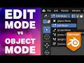 Blender Object Mode Vs Edit Mode Explained Move Objects Vs Edit Mesh