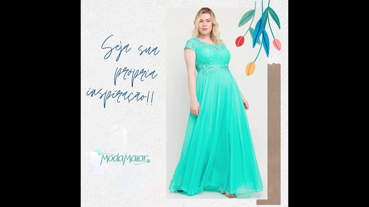 Watch Now Vestido de Festa Plus Size Coleção 2021 Vestido de Festa Plus Size Coleção 2021