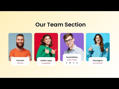 How to Create Team Section using HTML and CSS | Team Section HTML CSS