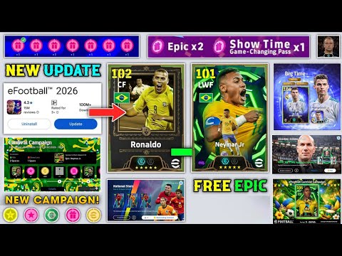 Upcoming Update Leaks! Carnival Campaign + Premium Club Pack + Free Epic & Showtime | eFootball 2026