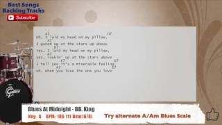 Blues At Midnight - BB. King Drums Backing Track with chords and lyrics
