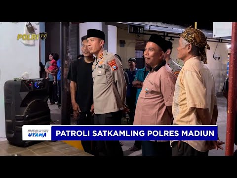 POLRES MADIUN GELAR PATROLI SATUAN KEAMANAN LINGKUNGAN JAGA KAMTIBMAS