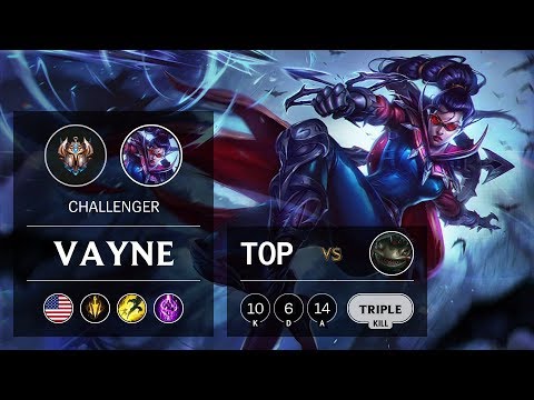 Vayne Top vs Tahm Kench - NA Challenger Patch 9.13