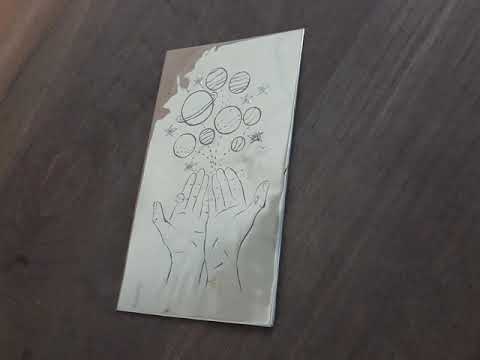 Mokume art_studies - stone setting / niello frame