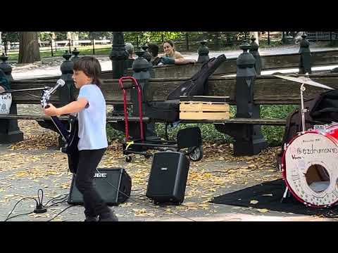 9 Year Old Blues Guitarist In Central Park