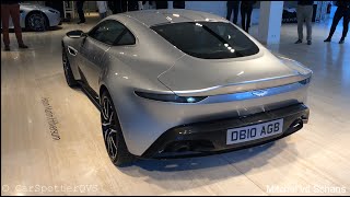 1 of 3 Aston Martin DB10 from SPECTRE - Start up SOUND, rev & loading on trailer