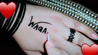 waqar name write whatsapp status