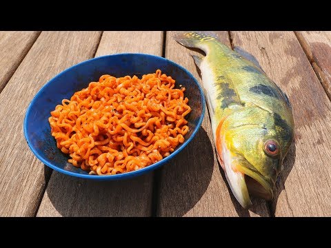 Catch n' Cook Fish with SPICY Ramen Noodles