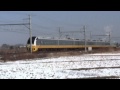 2011.1.24 雪と常磐線e653系特急フレッシュひたち黄色