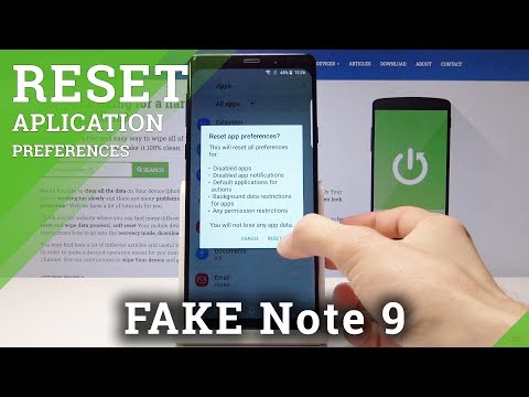 How to Reset App Preferences in Samsung Galaxy Note 9 Clone - Restore Default App Settings