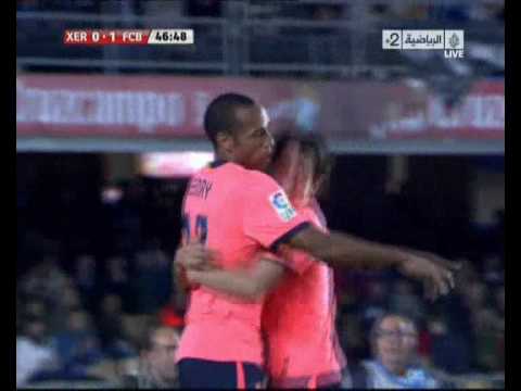 Xerez CD  Vs FC Barcelona (0-2) All Goals & Highlights 2/12/09 hd