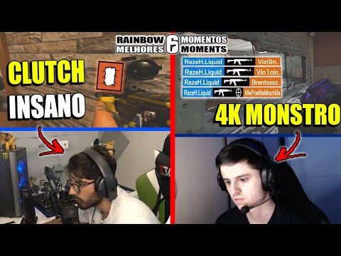 ZIG DANDO AULA DE CLUTCH, 4K INSANO DO RAZAH, PINADA DO NESK E MAIS - MELHORES MOMENTOS LIVES R6