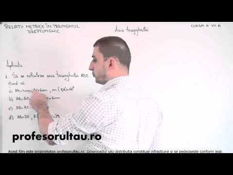 cum se calculeaza aria unui triunghi dreptunghic - profesorultau.ro