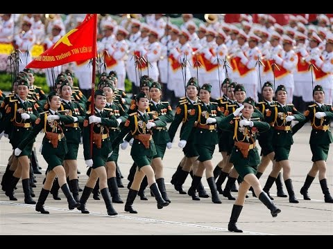 Beautiful Vietnamese Female Military Parade-Các nữ chiễn sĩ xinh đẹp Việt Nam