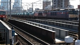 preview picture of video '2014/11/03 JR貨物 3088レ ガソリン返空 EF64-1014 & EF64-1045 栄生駅 / JR Freight: Empty Gasoline Tanks at Sako'