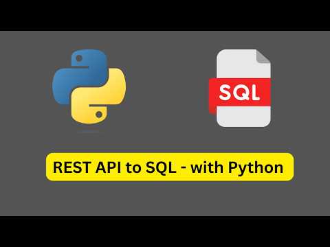 REST API to SQL (with Python) | Full Data Project | #python #sql #dataengineering  #datascience