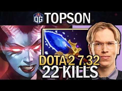 TI13 - Queen of Pain Dota 2 7.32 Gameplay T1.Topson with 21 Kills and Aghanims - TI11