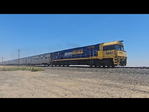 2MA8 down JBRE The Overland (NR47, 7V), Melbourne to Adelaide, 1405, 12/1/26, Pimpinio VIC 