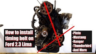 How to Replace Timing Belt, Set Ignition Timing, Degree Cam 2.3L 2300cc Ford