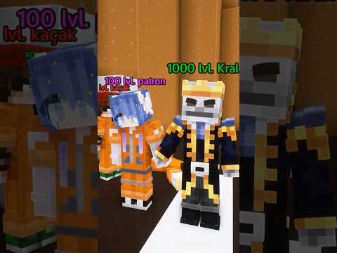 1 LEVEL GREEN VS 100 LEVEL PATRON GREEN - Minecraft #shorts