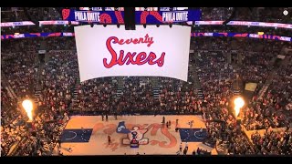 Philadelphia 76ers Intro 11/22/19 as seen from the Revolutionary Row