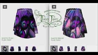 Unseelie Ellette Fairy Wing Skirts Side-By-Side