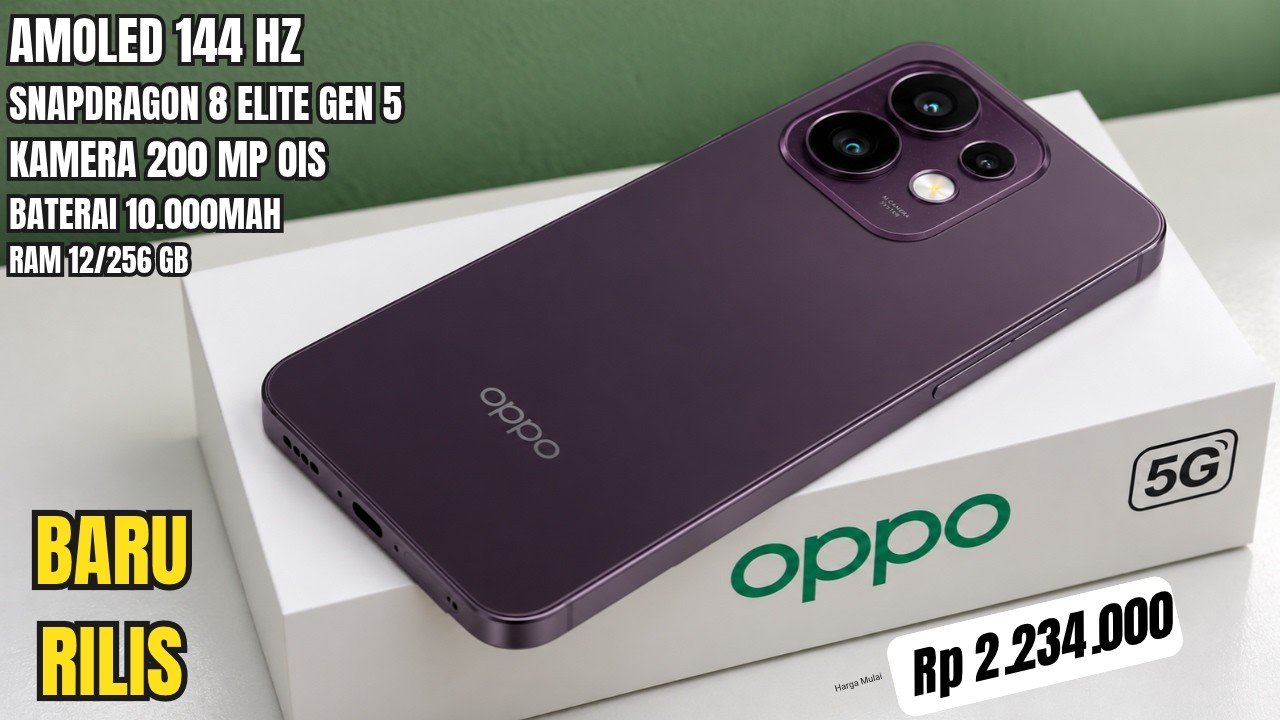 BARU DIRILIS‼️10.000mAh, RAM 12/256 GB - HP OPPO TERBARU DAN TERBAIK AKHIR TAHUN 2026