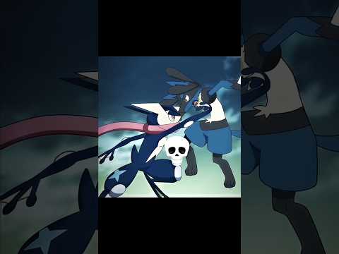 Lucario is destroyed by greninja 『edit/4K』#shorts #anime #pokemon