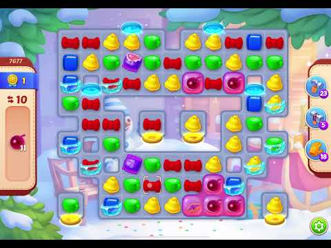 HomeScapes Level 7677 no boosters (17 moves)