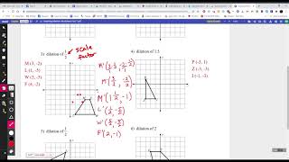 Help Video Graphing Dilations of Figures Worksheet- Part 1
