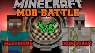 Herobrine Vs Iron Golem - Minecraft Mob Battles - Arena Battle Herobrine Vs Iron Golem - Minecraft Mob Battles - Arena Battle