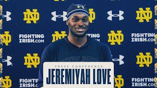 Jeremiyah Love | Spring Practice Press Conference (3.27.24) | Notre Dame Football