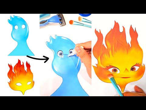 Pixar Elemental Makeup transformation tutorial ASMR