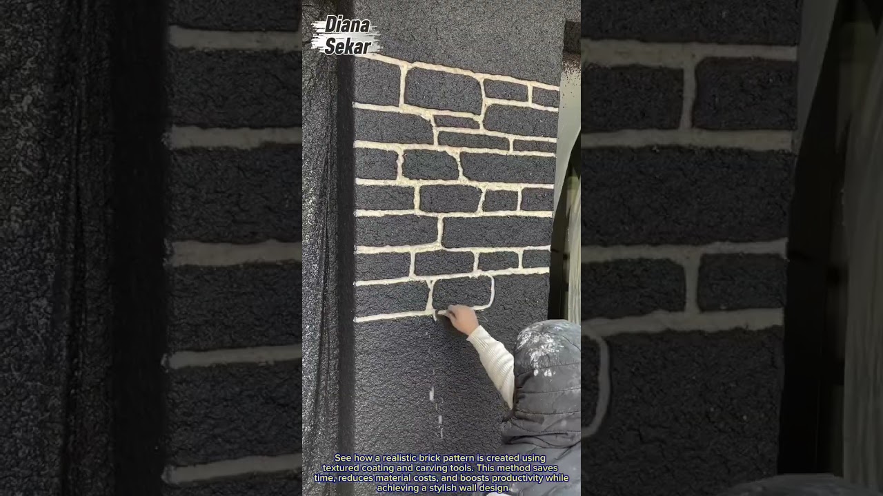 Realistic Brick Wall Texture Technique | Fast Decorative Finish